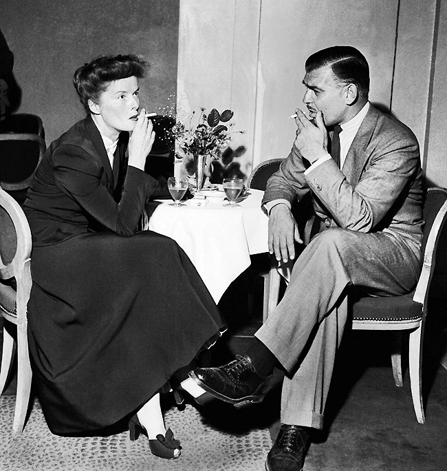 Gable and Katharine Hepburn, 1949