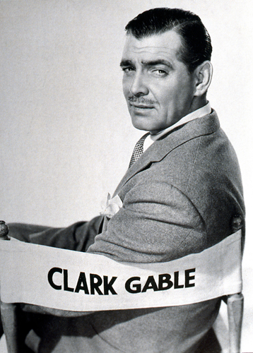 portrait of Gable in a director's chair